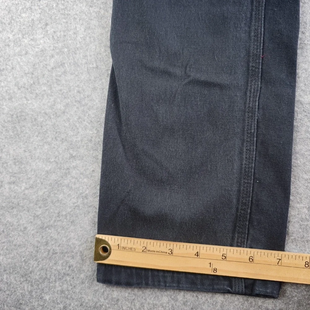Duluth Flex Fire Hose Pants Mens 30x30 Slim Fit Black Solid Straight Stretch